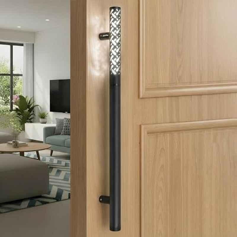 Plantex 18 inch Black LED Main Door Handle/Pull-Push Handle with Sensor Touch/Lighting Door Handle for Main Door/Stainless Steel Handle for Home & Door Decor, APS-OHLH-1111-450MM-Z-BLACK-DOOR-HANDL