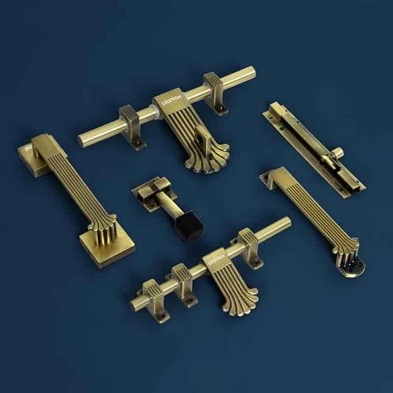 Plantex Stainless Steel Brass Antique Door Set for Single Door, APS-1020