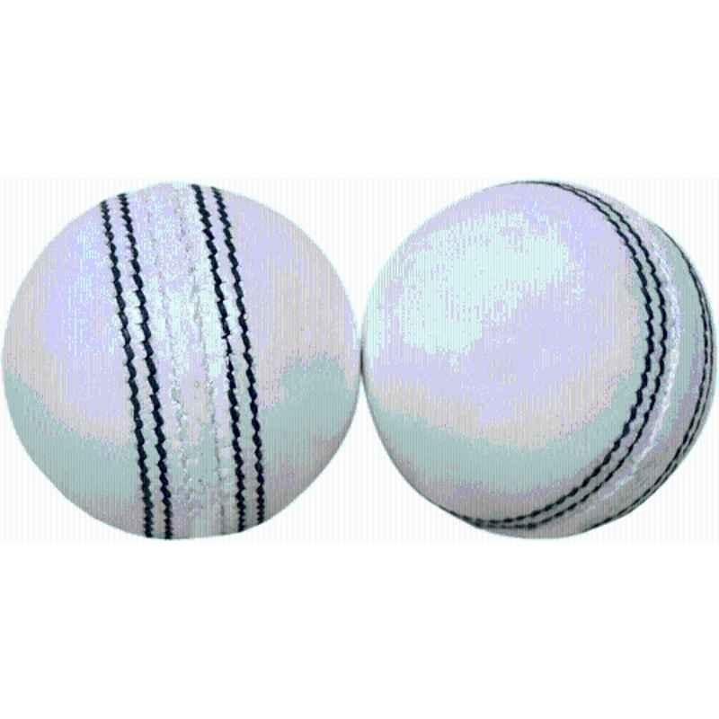 HTM White Leather Cricket Ball (Pack of 2)
