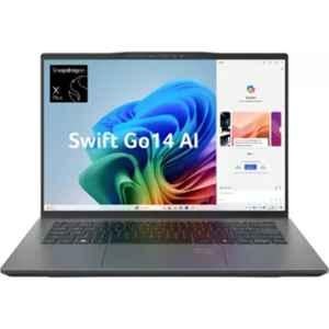 Acer Swift Go 14 SFG14-01 Steel Grey Laptop with Qualcomm Snapdragon X Plus X1P-42100 8C/16GB/512GB/Windows 11 Home/MS Office & 14.5 inch WUXGA Display, NX.KYXSI.001