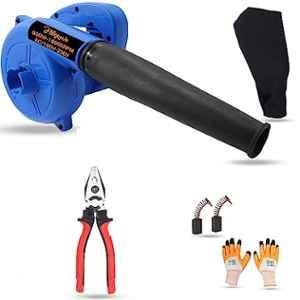 Hillgrove 800W Plastic Blue Electric Air Blower with Carbon Brushes, Gloves & 8 inch Plier, HGCM1089