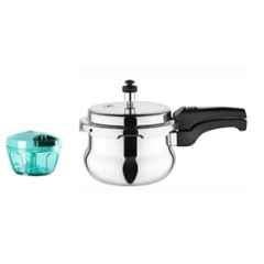 Atalso 3 Litre Stainless Steel Stainless Steel Handi Tri Ply Cooker & 450ml Chopper Combo (Pack of 5)