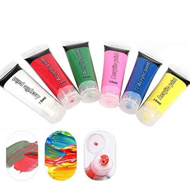 Lucky99 LK 12 Pcs 75ml Acrylic Red Wall Painting Art Paint Set