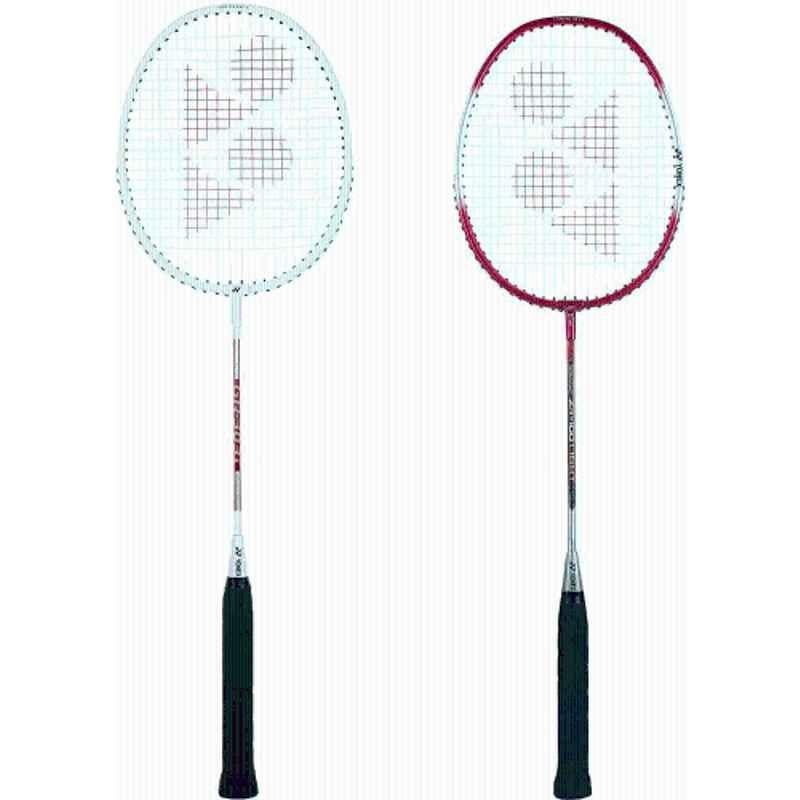 Yonex ZR-100 Light & GR-303I 85g White Strung Badminton Racquet (Pack of 2)