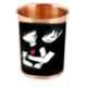 Healthchoice 400ml Jointless Copper Glass with Printed King & Couple (Pack of 2)