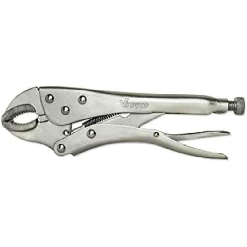 VTOOLS 10 inch Carbon Steel Curved Jaw Locking Pliers with Wire Cutter, VT2185