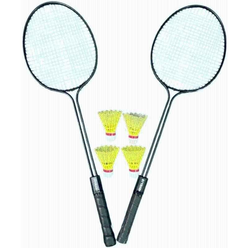 STYRKR 2 Pcs Multicolour Badminton Racket with 6 Shuttlecocks