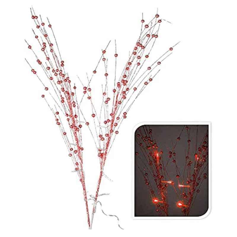 76cm Red 10 LED Tree Branch Bunch Decoration Lights