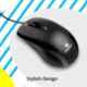 Zebronics Zeb-Alex Black Wired USB Optical Mouse with 3 Buttons (Pack of 10)