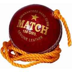 QUIT-X 7.62cm Champion's Series Leather Standard Red Knocking & Hanging Practice Cricket Ball