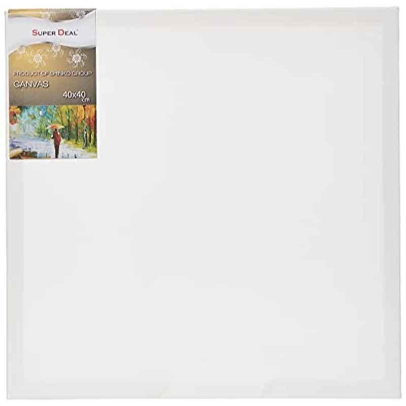 Super Deal 40x40 cm White Canvas Panel, 28160