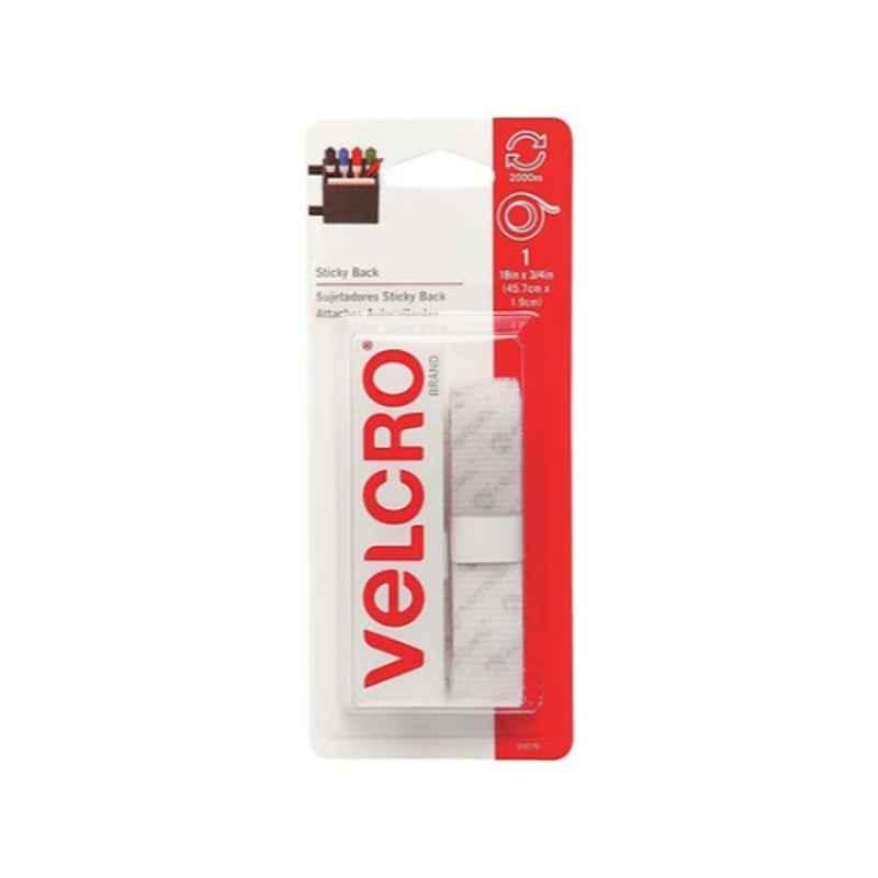 Velcro 18x3.4 inch White Sticky Back Tape, 90079