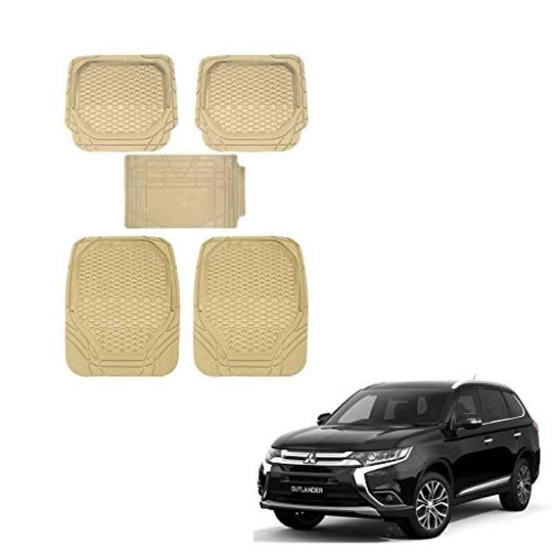 Kozdiko 5 Pcs 8855TW Beige Car Foot Mat Set for Mitsubishi Outlander, koz_43105