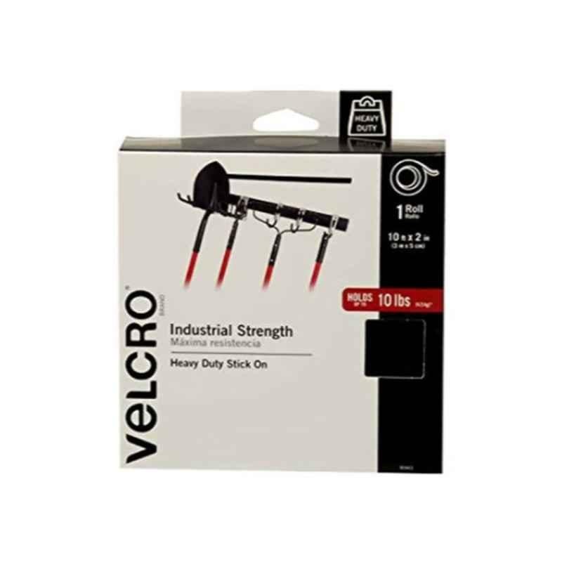 Velcro Black Industrial Strength Heavy Duty Stick-On Tape, 90943
