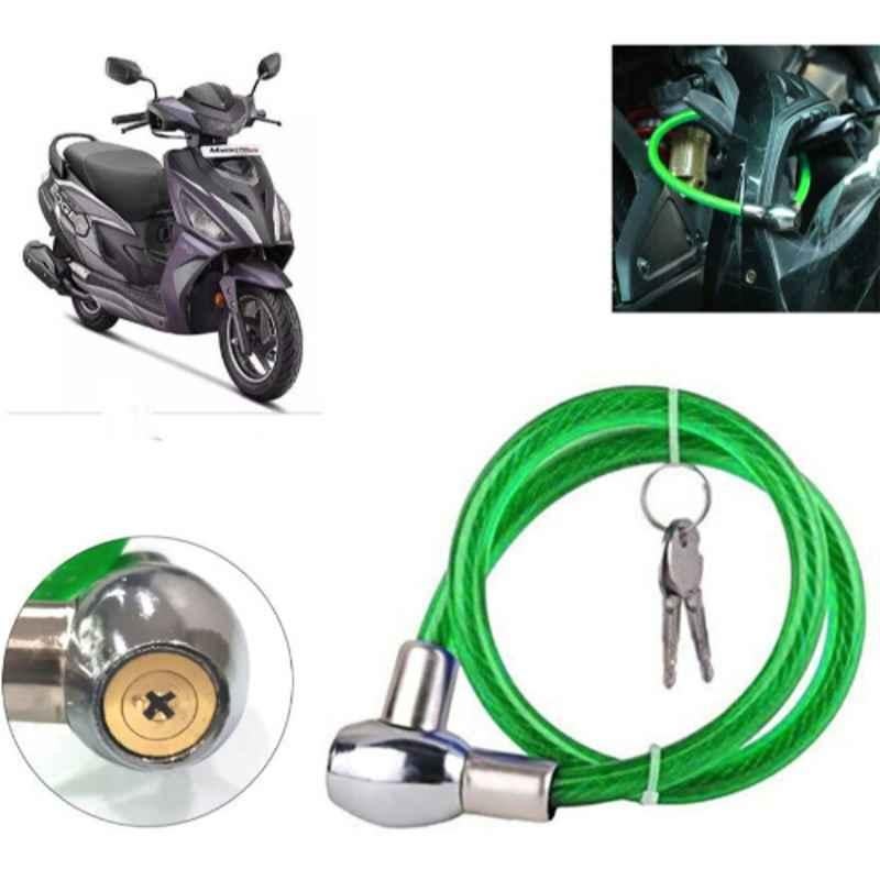 Auto Pearl PVC & Plastic Green Cable Lock for Bikes, Bicycle, Helmet & Luggage, 167