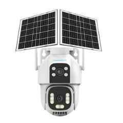 Cybernautt X20A 5MP+5MP Wireless 4G Cellular AOV PTZ Solar Powered Linkage Security Camera with FHD Advanced CCTV Surveillance Solution Water Proof 2 Way Talk & Support up to 256GB