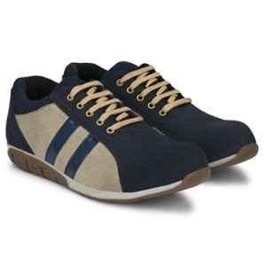 ArmaDuro AD1004 Suede Leather Steel Toe Blue Work Safety Shoes, Size: 10