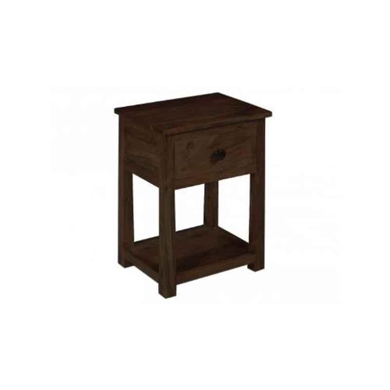 Angel Furniture 40x30x55cm Walnut Finish Sheesham Wood Riverton Side Table, AF-128W