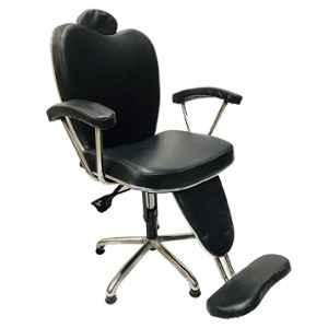 P P Chair Leatherette Black Heavy Duty Beauty Parlor Chair with Hydraulic & Push Back System