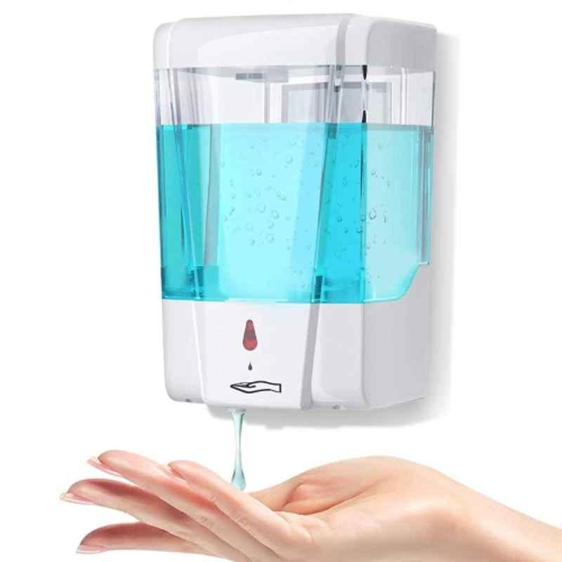 Hema 700ml ABS Wall Mounted Automatic White Hand Sanitizer Dispenser
