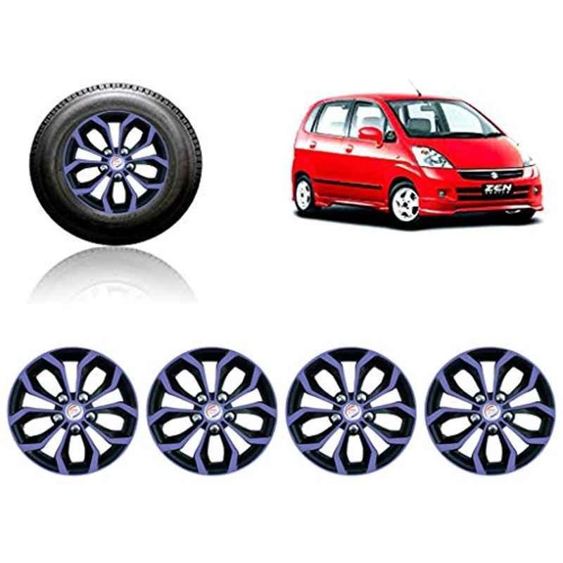 Auto Pearl 4 Pcs 13 inch ABS Violet & Black Car Wheel Cover Set for Maruti Suzuki Estilo T1