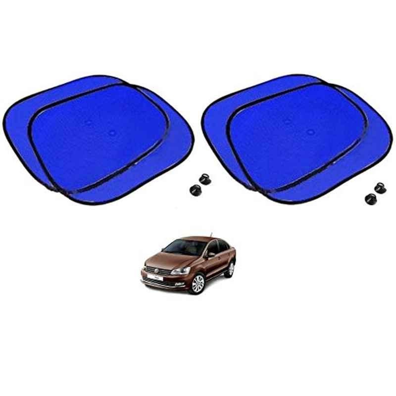 Kozdiko 4 Pcs Blue Chipkoo Car Window Sunshade Curtain Set for Volkswagen Vento, koz_82951