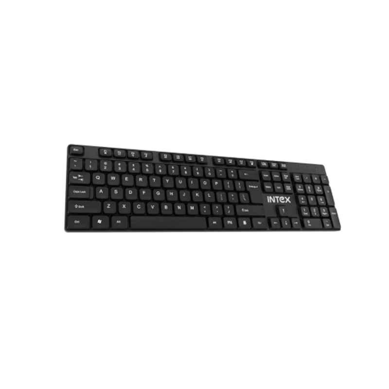 Intex Corona S IT-KB333 Black Rise Wired Keyboard with 104 Premium Keys