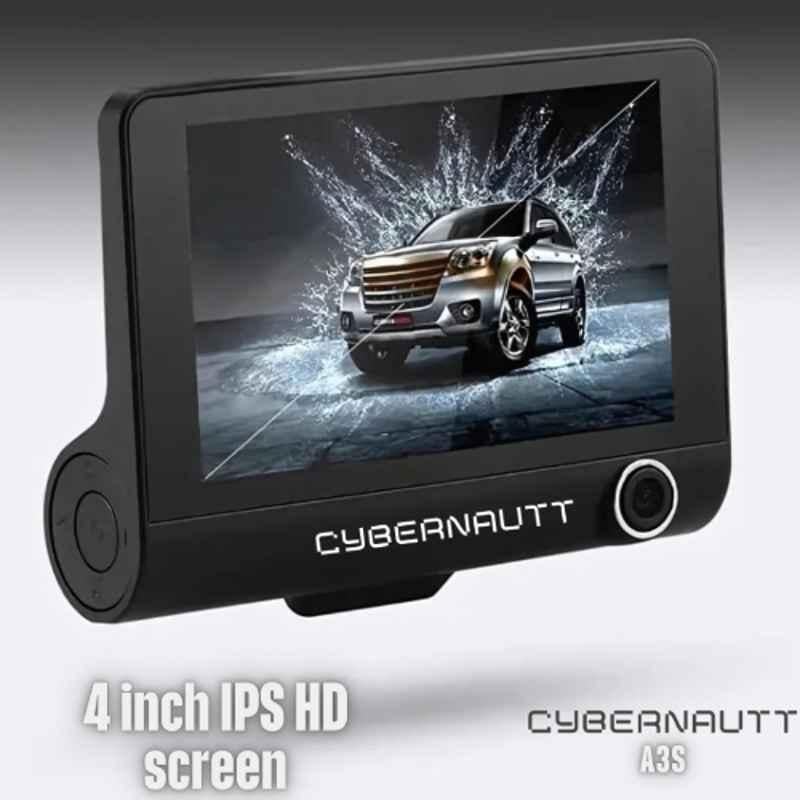 Cybernautt A3S 4 inch 3 Channel Car Dash Camera with IPS Display