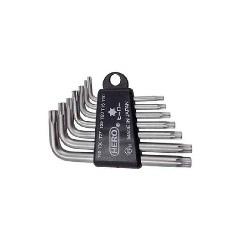 Hero 7 Pcs Short Arm Stand Type Torx Wrench Set, TX-7747S