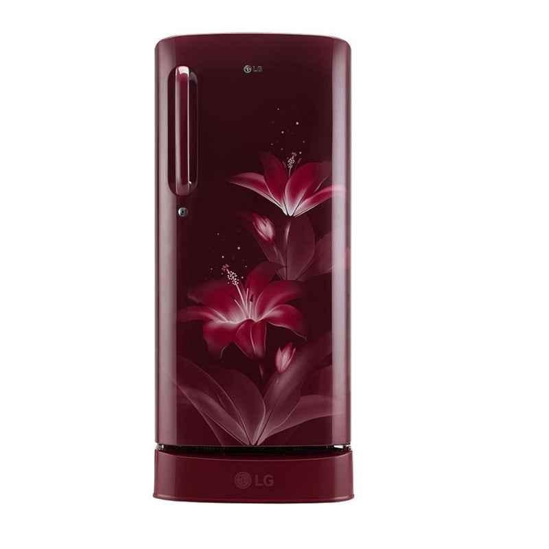 LG 190 Litre 4 Star Single Door Ruby Glow Refrigerator, GL-D201ARGY