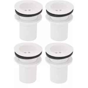Senkiddpro PVC White Centerset Installation Full Threaded Waste Coupling (Pack of 4)