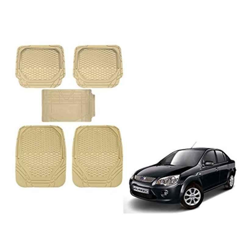 Kozdiko 5 Pcs 8855TW Beige Car Foot Mat Set for Ford Fiesta Classic, koz_43112