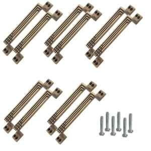 Atom 7 inch Brass Antique Finish Aluminium Dot Line Cabinet Pull Handle (Pack of 10)