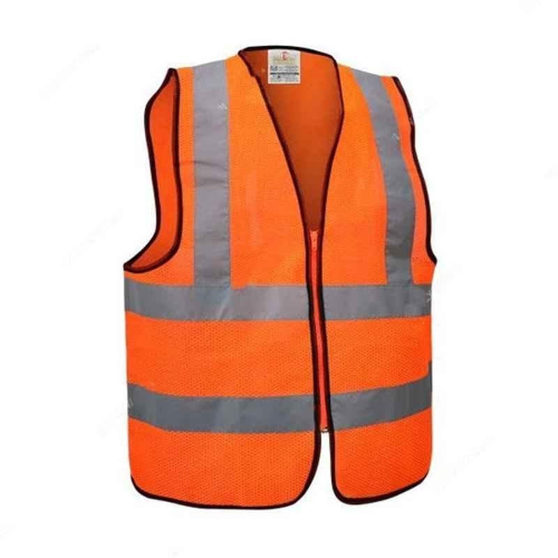 Empiral Glitz E108093301 100% Polyester Orange Safety Vest, Size: S