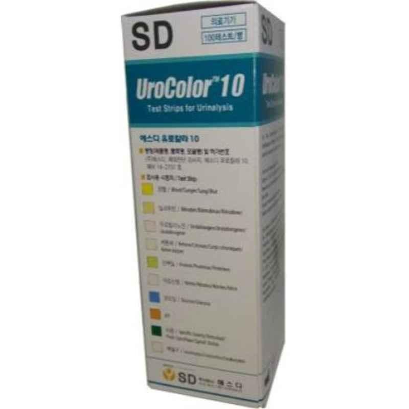 SD Urocolor 10 100 Pcs Urine Reagent Strips for Urinalysis