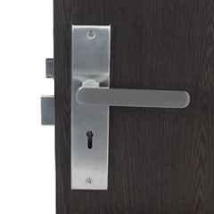 Handle Waala LB304 8 inch Stainless Steel Silver Ky Plate Mortise Door Lock Set