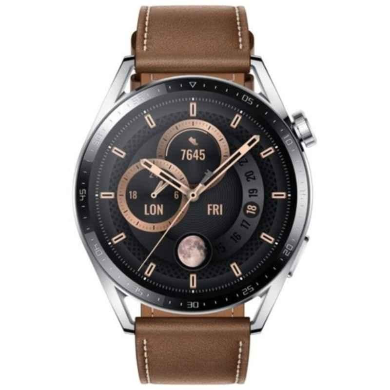 Huawei Watch GT3 Jupiter 46mm Brown Bluetooth Fitness Tracker Smart Watch, HUW-GT3-JUPITER-BRN