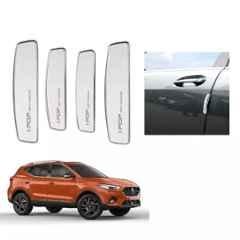 Spreadx Plastic Car Stylish I-Pop White Colour Elegant Door Guard Protection Universal Type Suitable For Mg Astor (Pack of 4)