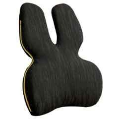 Betterhood PosturePro Plus Memory Foam & Cotton Black Lumbar Backrest Cushion, Size: Universal (Pack of 2)
