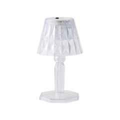 Glass 2-in-1 Transparent Mini Crystal Table Lamp with Reflection Light