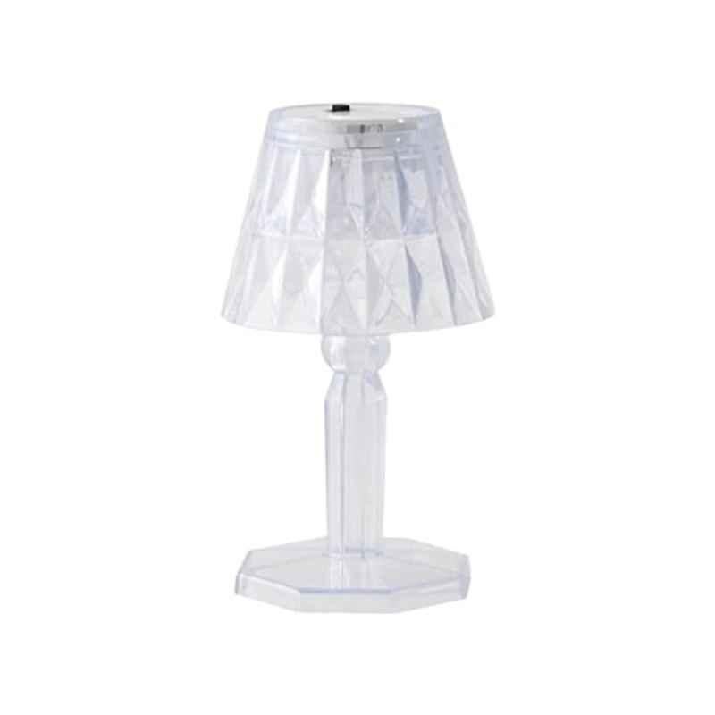 Glass 2-in-1 Transparent Mini Crystal Table Lamp with Reflection Light