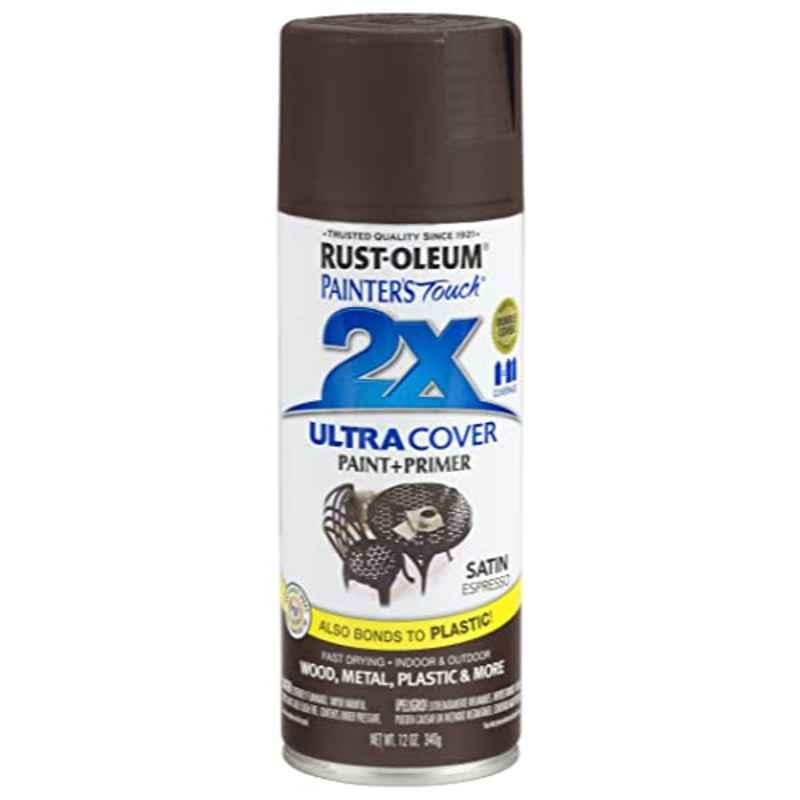 Rust-Oleum Painters Touch 12oz Espresso 2X Ultra Cover Paint & Primer Satin Spray