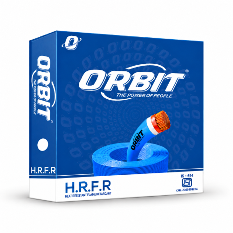 Orbit 1.5 Sqmm 1 Core Blue Copper HRFR PVC Insulated Industrial Cable, Length: 90 m