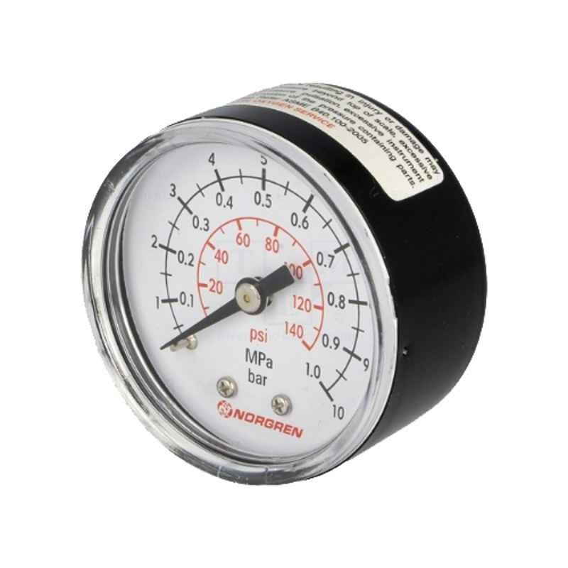 Norgren 18-015 R1/8 50mm Central Manometer, Pressure Range: 0 to 10 bar