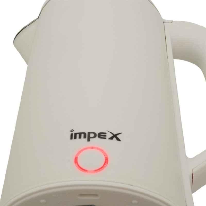 Impex 1500W 2L White Double Layer Electric Kettle, STEAMER 2002