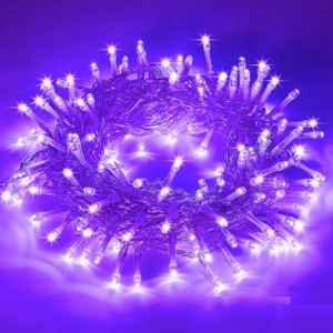 Gigalumi 10.5m Purple 38 Bulb LED String Fairy Light with 360 deg Copper Power Pixel (Pack of 4)