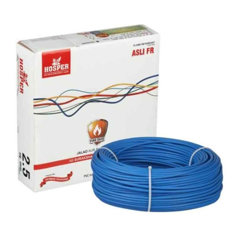 Hosper Asli FR 2.5 Sqmm 90m Single Core Blue Insulated Wire, HS-64