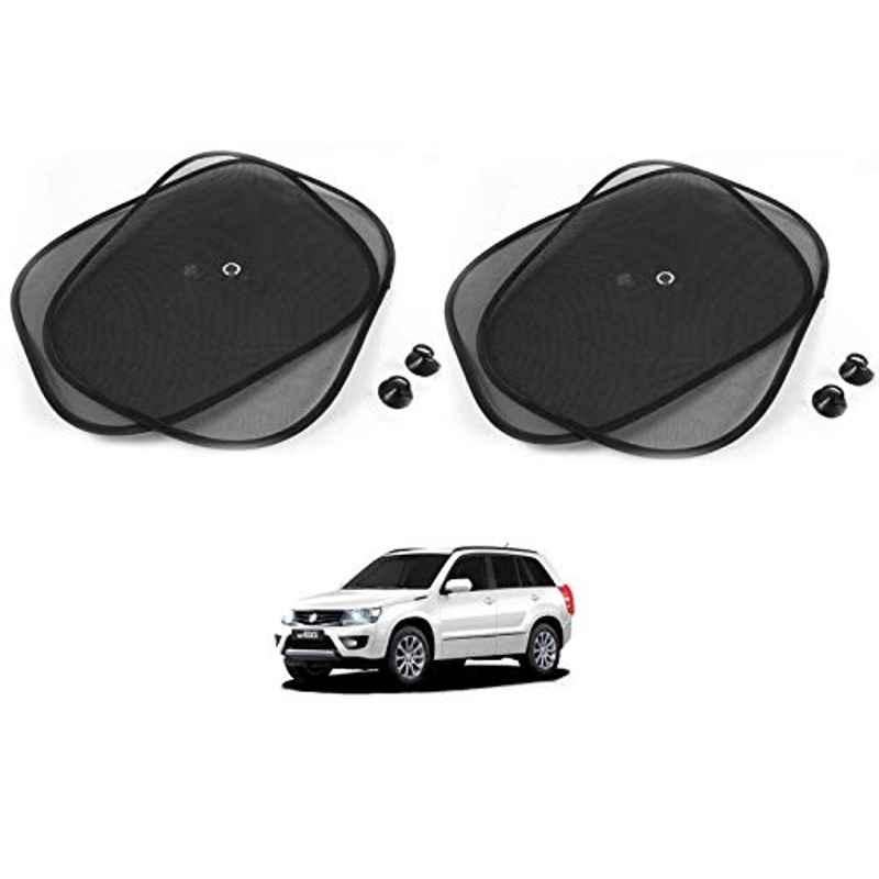 Kozdiko 4 Pcs Black Chipokoo Car Window Sunshade Curtain Set for Maruti Suzuki Grand Vitara, koz_79236