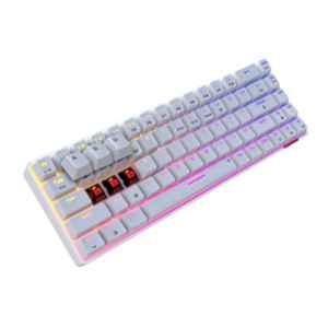 Portronics Hydra 10 White & Red Mechanical Wireless Keyboard with 16.8 Million RGB Colour Lights & Type-C Charging, POR 1607