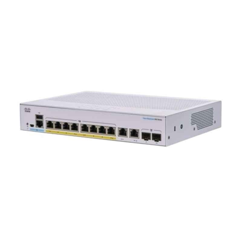 Cisco Business 350 Series 8 Ports GE PoE 2x1G Grey Managed Network Switch, CBS3508P2G